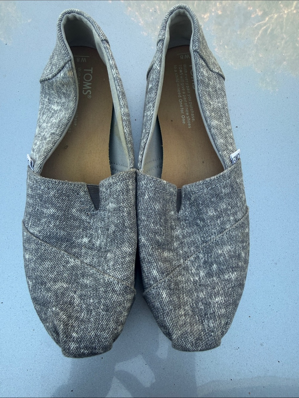 TOMS Men's Slip-On Loafers in Marled Gray
